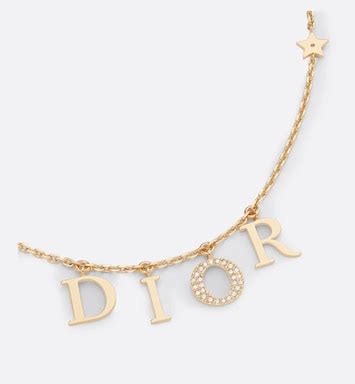 dior dio evolution necklace gold-finish metal and white crystals women|Dio (r)evolution Necklace Gold.